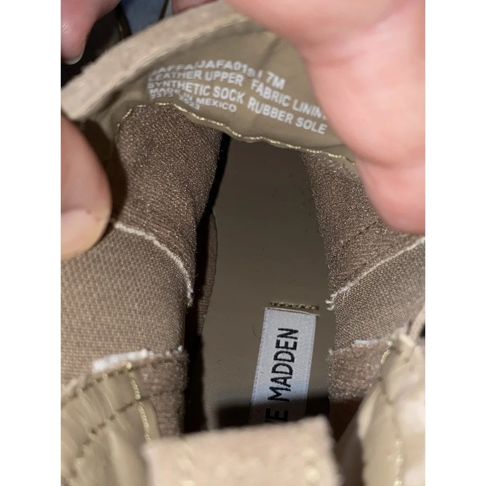 Steve Madden "Jaffa" Light Brown Suede Ankle Boot Women's Size 7M New W/ Scuffs - Picture 8 of 8